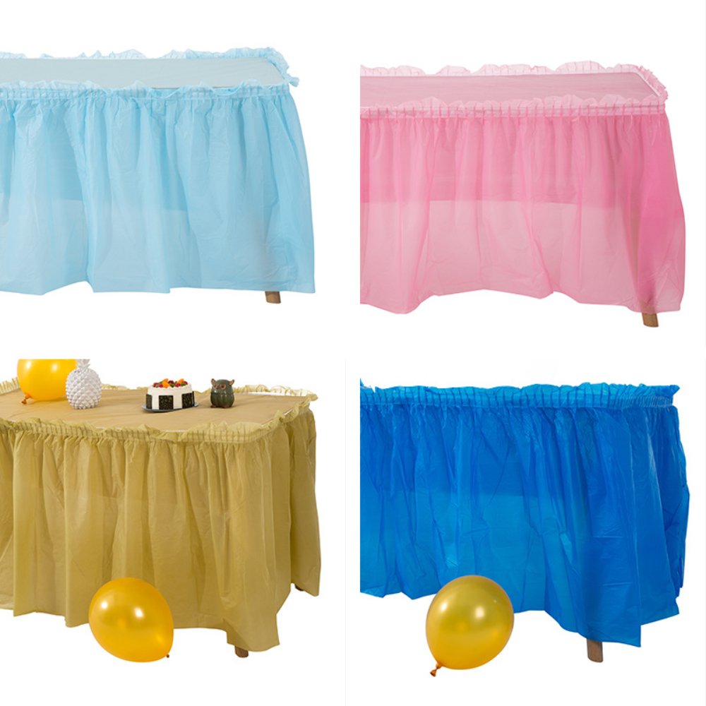 Solid Color Party Table Skirt