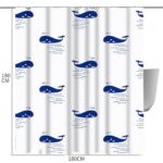 Printed PEVA Shower Curtain Whale Shower Curtain