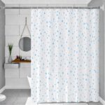Printed PEVA Shower Curtain Water Drop Shower Curtain