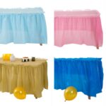 PEVA Table Skirt Solid Color Party Table Skirt