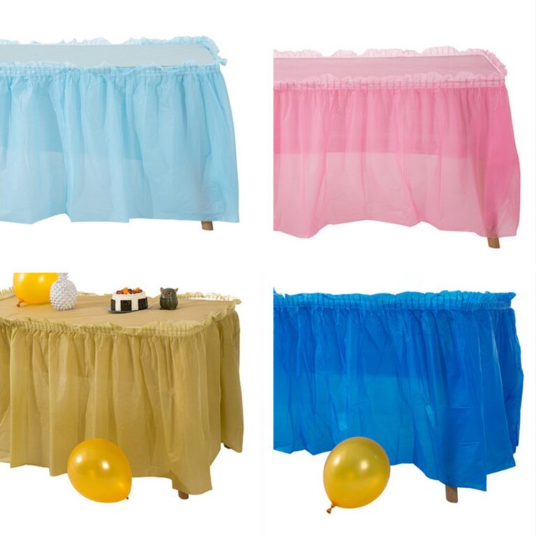 PEVA Table Skirt Solid Color Party Table Skirt