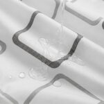 Printed PEVA Shower Curtain Large Checkered Shower Curtain