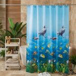 Printed PEVA Shower Curtain Ocean Shower Curtain
