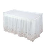 PEVA Table Skirt Polka Dot Table Skirt