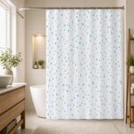 Printed PEVA Shower Curtain Water Drop Shower Curtain