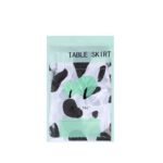 PEVA Table Skirt Cow Print Table Skirt