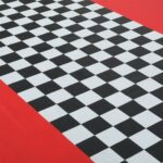 Party Tablecloth Red Base Checkered Race Tablecloth