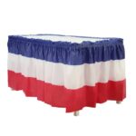 PEVA Table Skirt Independence Day Table Skirt