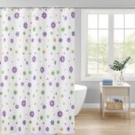 Printed PEVA Shower Curtain Small Flowers Shower Curtain