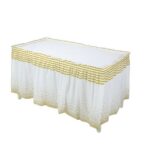 PEVA Table Skirt Polka Dot Table Skirt
