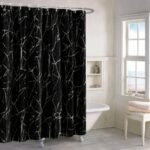Printed PEVA Shower Curtain Marble Print Shower Curtain