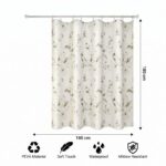 Printed PEVA Shower Curtain Marble Print Shower Curtain