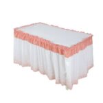 PEVA Table Skirt Polka Dot Table Skirt