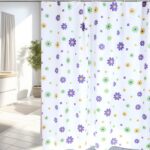 Printed PEVA Shower Curtain Small Flowers Shower Curtain