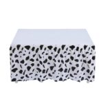 PEVA Table Skirt Cow Print Table Skirt