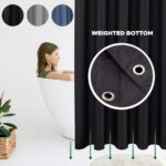 Polyester Shower Curtain Solid Color Polyester Shower Curtain