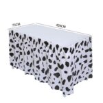 PEVA Table Skirt Cow Print Table Skirt