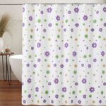 Printed PEVA Shower Curtain Small Flowers Shower Curtain