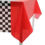 Party Tablecloth Red Base Checkered Race Tablecloth