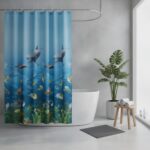 Printed PEVA Shower Curtain Ocean Shower Curtain