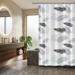 Printed PEVA Shower Curtain Cedar Trees Shower Curtain
