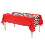 Party Tablecloth Red Base Checkered Race Tablecloth