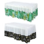 PEVA Table Skirt Polka Dot Table Skirt