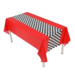 Party Tablecloth Red Base Checkered Race Tablecloth