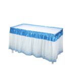 PEVA Table Skirt Polka Dot Table Skirt