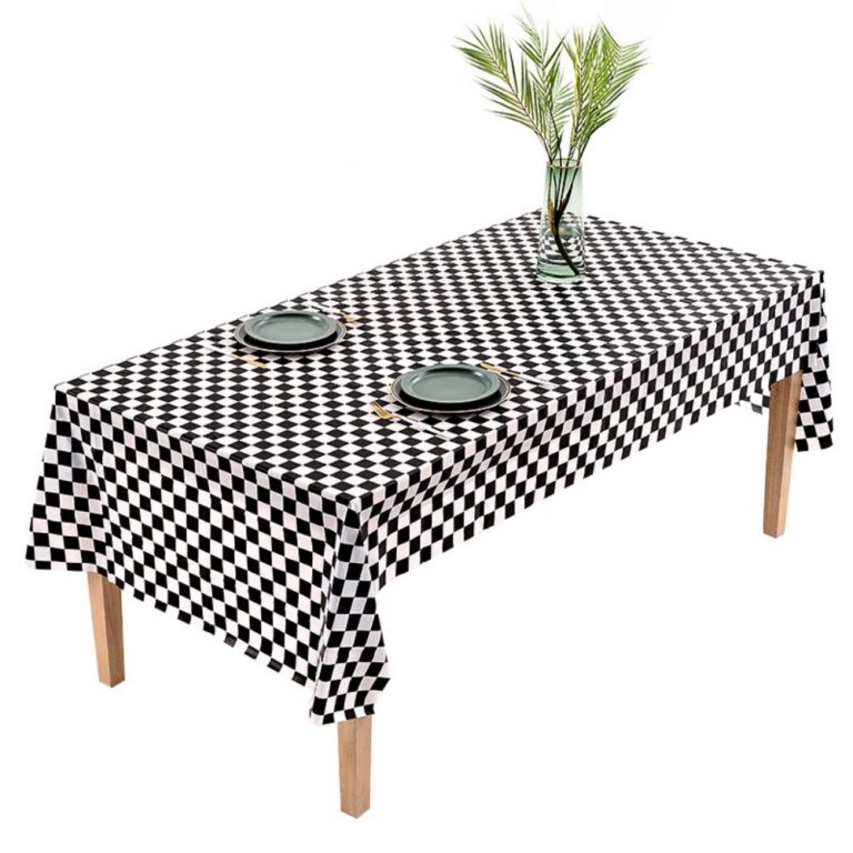 Party Tablecloth F1 Black & White Checkered Race Tablecloth