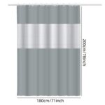 Solid Color PEVA Shower Curtain 3D Cat Eye Patchwork Shower Curtain