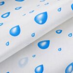 Printed PEVA Shower Curtain Water Drop Shower Curtain