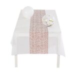 Party Tablecloth Black Base with Gold Glitter Table Runner