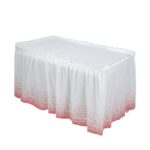 PEVA Table Skirt Polka Dot Table Skirt