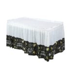 PEVA Table Skirt Polka Dot Table Skirt
