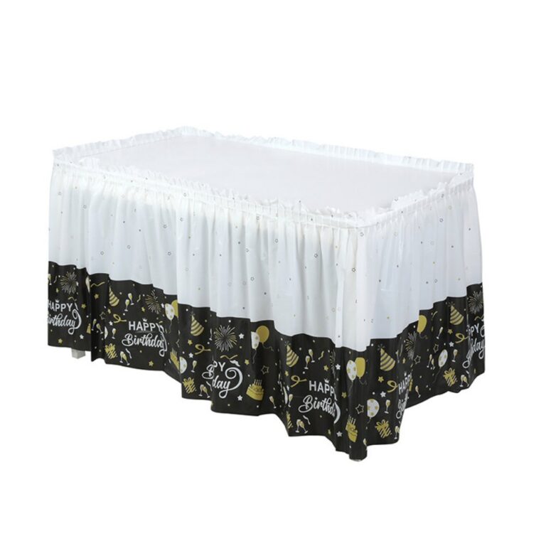PEVA Table Skirt Polka Dot Table Skirt