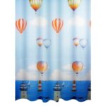 Printed PEVA Shower Curtain Hot Air Balloon Shower Curtain