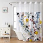Polyester Shower Curtain Digital Print Polyester Shower Curtain