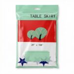 PEVA Table Skirt Independence Day Red White Blue Star Table Skirt
