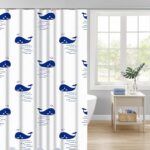 Printed PEVA Shower Curtain Whale Shower Curtain