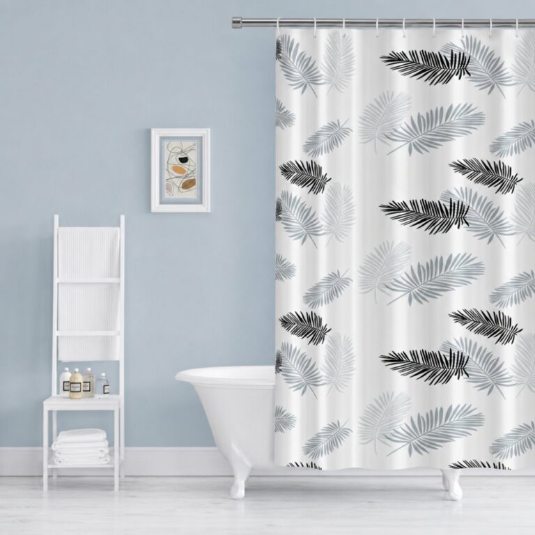Printed PEVA Shower Curtain Cedar Trees Shower Curtain