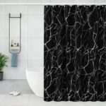 Printed PEVA Shower Curtain Marble Print Shower Curtain