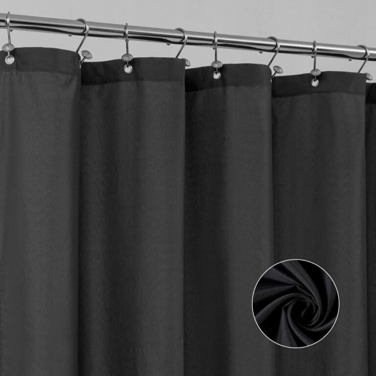 Polyester Shower Curtain Solid Color Polyester Shower Curtain