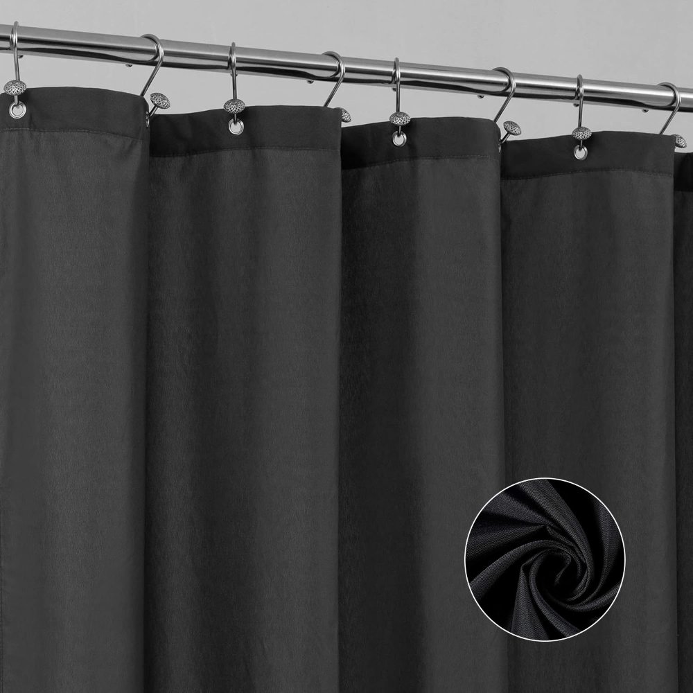 Polyester Shower Curtain Solid Color Polyester Shower Curtain