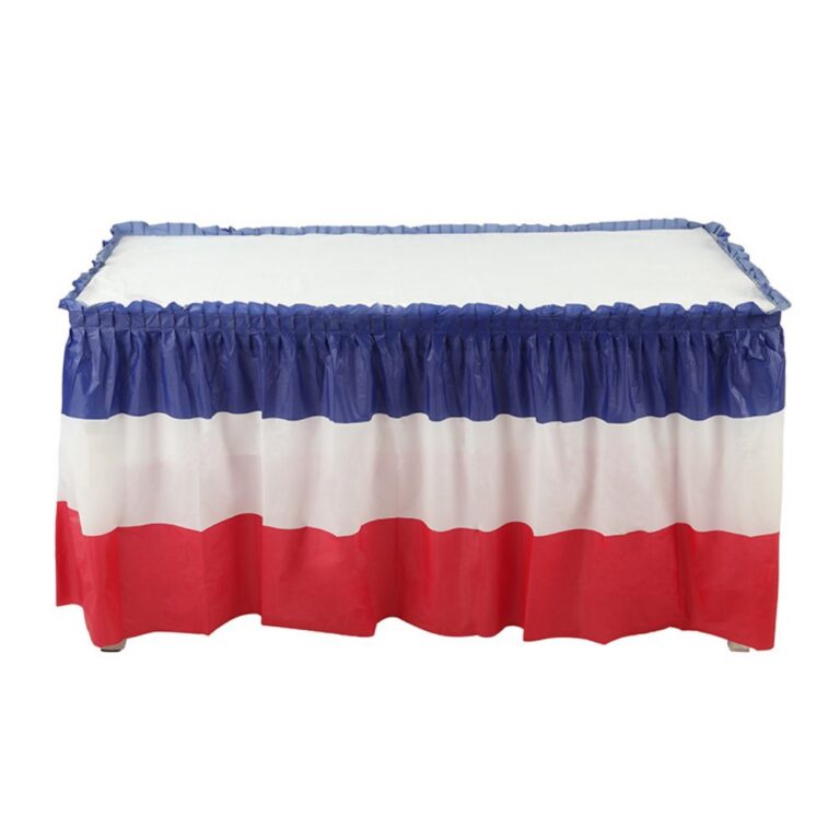 PEVA Table Skirt Independence Day Table Skirt