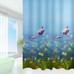 Printed PEVA Shower Curtain Ocean Shower Curtain