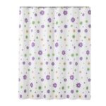 Printed PEVA Shower Curtain Small Flowers Shower Curtain