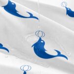 Printed PEVA Shower Curtain Dolphin Shower Curtain