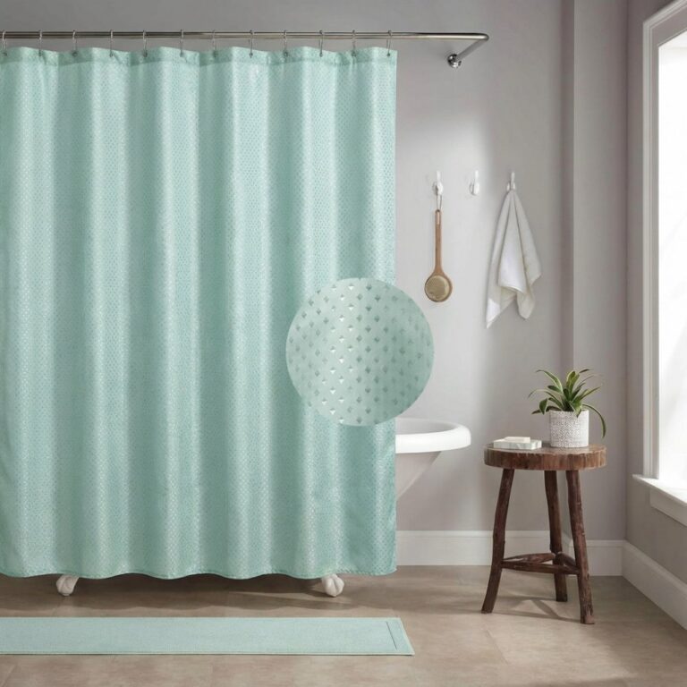 Polyester Shower Curtain Diamond Stripes Shower Curtain