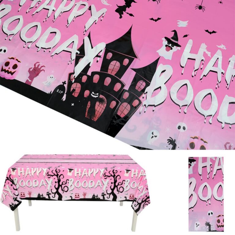Holiday Tablecloth Pink Halloween Tablecloth